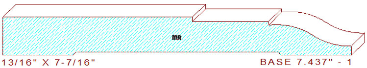 Baseboard 7-7/16"- 1