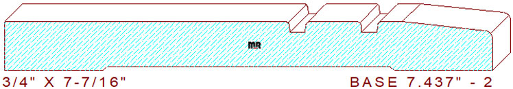 Baseboard 7-7/16" - 2 Baseboard 7-7/16" - 2
