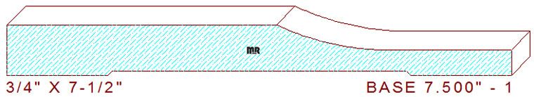 Baseboard 7-1/2" - 1 Baseboard 7-1/2" - 1