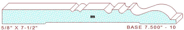 Baseboard 7-1/2" - 10 Baseboard 7-1/2" - 10