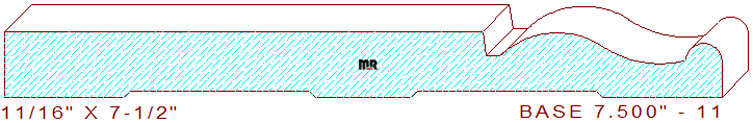 Baseboard 7-1/2" - 11 Baseboard 7-1/2" - 11
