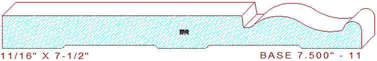 Baseboard 7-1/2" - 11