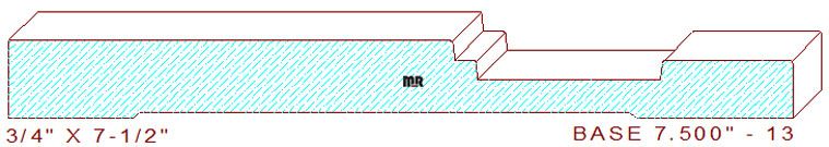 Baseboard 7-1/2" - 13 