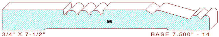 Baseboard 7-1/2" - 14 Baseboard 7-1/2" - 14