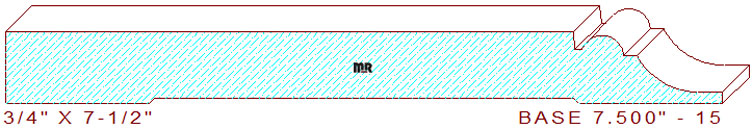 Baseboard 7-1/2" - 15