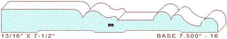 Baseboard 7-1/2" - 16 Baseboard 7-1/2" - 16