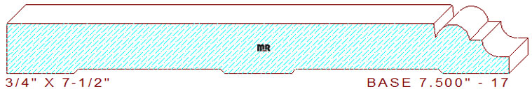 Baseboard 7-1/2" - 17 Baseboard 7-1/2" - 17