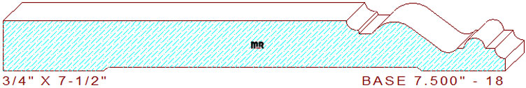 Baseboard 7-1/2" - 18 Baseboard 7-1/2" - 18