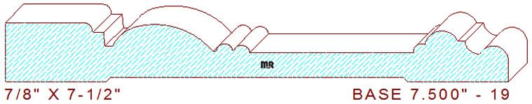 Baseboard 7-1/2" - 19