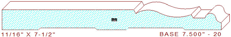 Baseboard 7-1/2" - 20 Baseboard 7-1/2" - 20