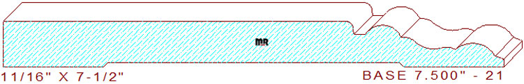 Baseboard 7-1/2" - 21