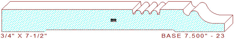Baseboard 7-1/2" - 23 Baseboard 7-1/2" - 23