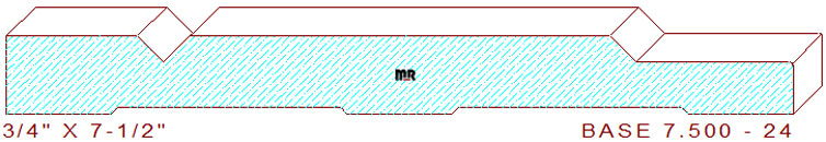 Baseboard 7-1/2" - 24 Baseboard 7-1/2" - 24