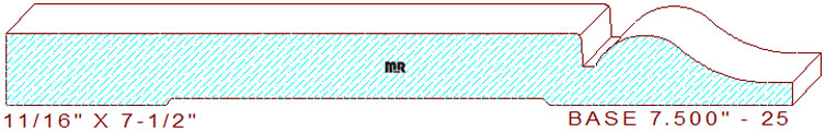 Baseboard 7-1/2" - 25 Baseboard 7-1/2" - 25