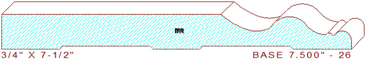 Baseboard 7-1/2" - 26 Baseboard 7-1/2" - 26