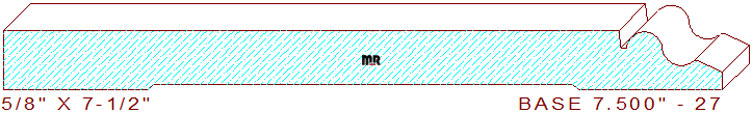 Baseboard 7-1/2" - 27 Baseboard 7-1/2" - 27