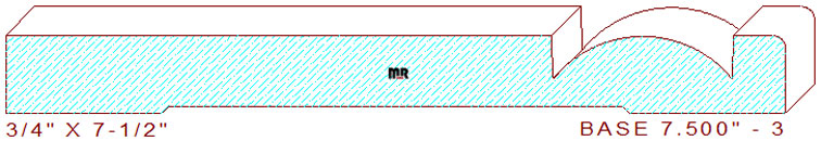 Baseboard 7-1/2" - 3