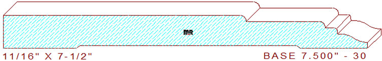 Baseboard 7-1/2" - 30 Baseboard 7-1/2" - 30