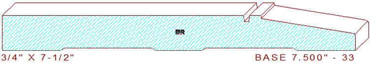 Baseboard 7-1/2" - 33