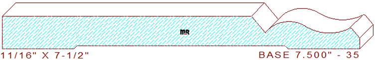 Baseboard 7-1/2" - 35 