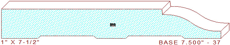 Baseboard 7-1/2" - 37 Baseboard 7-1/2" - 37