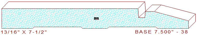 Baseboard 7-1/2" - 38 Baseboard 7-1/2" - 38