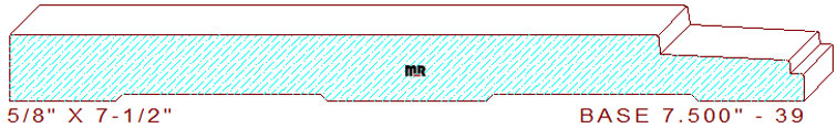 Baseboard 7-1/2" - 39 Baseboard 7-1/2" - 39