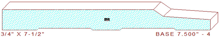 Baseboard 7-1/2" - 4 Baseboard 7-1/2" - 4