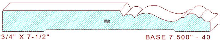 Baseboard 7-1/2" - 40 Baseboard 7-1/2" - 40