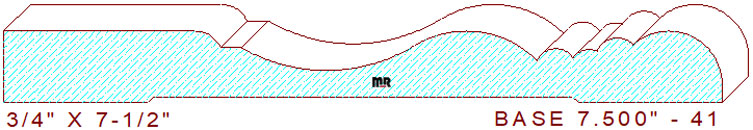 Baseboard 7-1/2" - 41 Baseboard 7-1/2" - 41