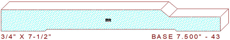 Baseboard 7-1/2" - 43 Baseboard 7-1/2" - 43