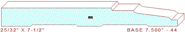 Baseboard 7-1/2" - 44 Baseboard 7-1/2" - 44