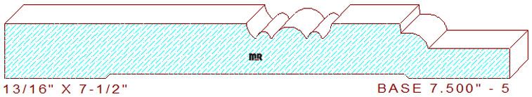 Baseboard 7-1/2" - 5 Baseboard 7-1/2" - 5