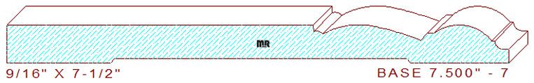 Baseboard 7-1/2" - 7 Baseboard 7-1/2" - 7
