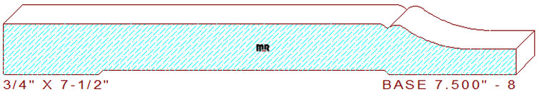 Baseboard 7-1/2" - 8