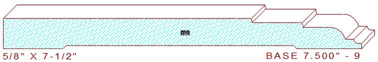 Baseboard 7-1/2" - 9 Baseboard 7-1/2" - 9