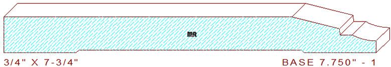 Baseboard 7-3/4" - 1