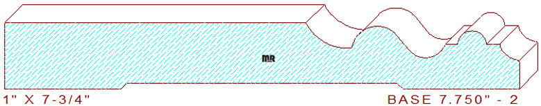 Baseboard 7-3/4" - 2 Baseboard 7-3/4" - 2