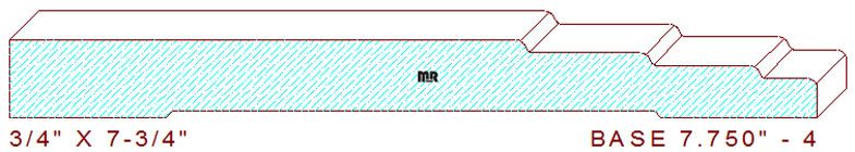 Baseboard 7-3/4" - 4 Baseboard 7-3/4" - 4