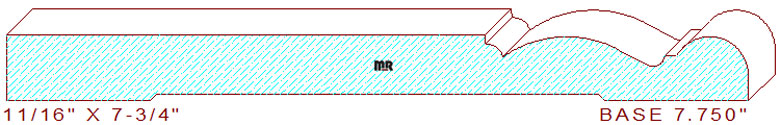 Baseboard 7-3/4"