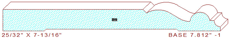 Baseboard 7-13/16" - 1