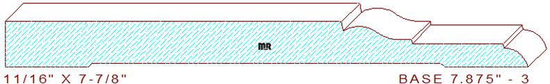 Baseboard 7-7/8" - 3 