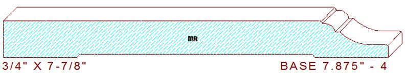 Baseboard 7-7/8" - 4 Baseboard 7-7/8" - 4
