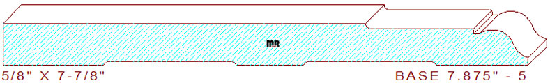 Baseboard 7-7/8" - 5 Baseboard 7-7/8" - 5