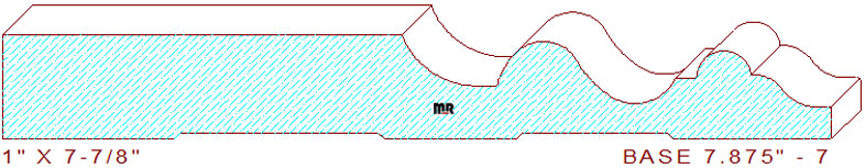 Baseboard 7-7/8" - 7 Baseboard 7-7/8" - 7
