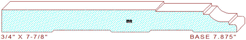 Baseboard 7-7/8" Baseboard 7-7/8"