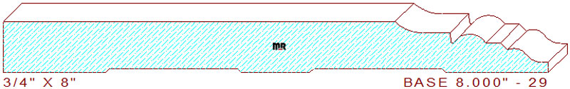 Baseboard 8" - 29 Baseboard 8" - 29