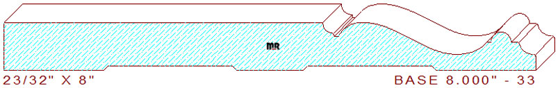 Baseboard 8" - 33 Baseboard 8" - 33