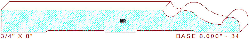Baseboard 8" - 34 Baseboard 8" - 34