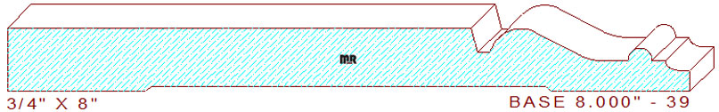 Baseboard 8" - 39 Baseboard 8" - 39
